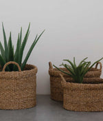 Seagrass Folding Cylinder Basket